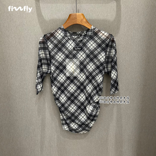 fizzfly |  正品专柜 设计师女装 2026新款 格子面膜短袖T恤