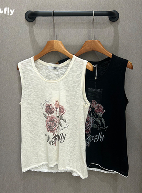 fizzfly |  设计师品牌2025新款夏装 无袖 醋酸 背心 T恤