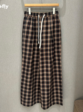 fizzfly | 正品专柜 设计师25秋装新品 磨毛 格子 休闲裤 长裤