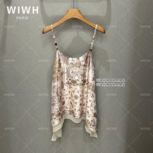 WIWH | 正品实拍女装  26春装 花色 桑蚕丝 吊带 背心 WHHD3E277