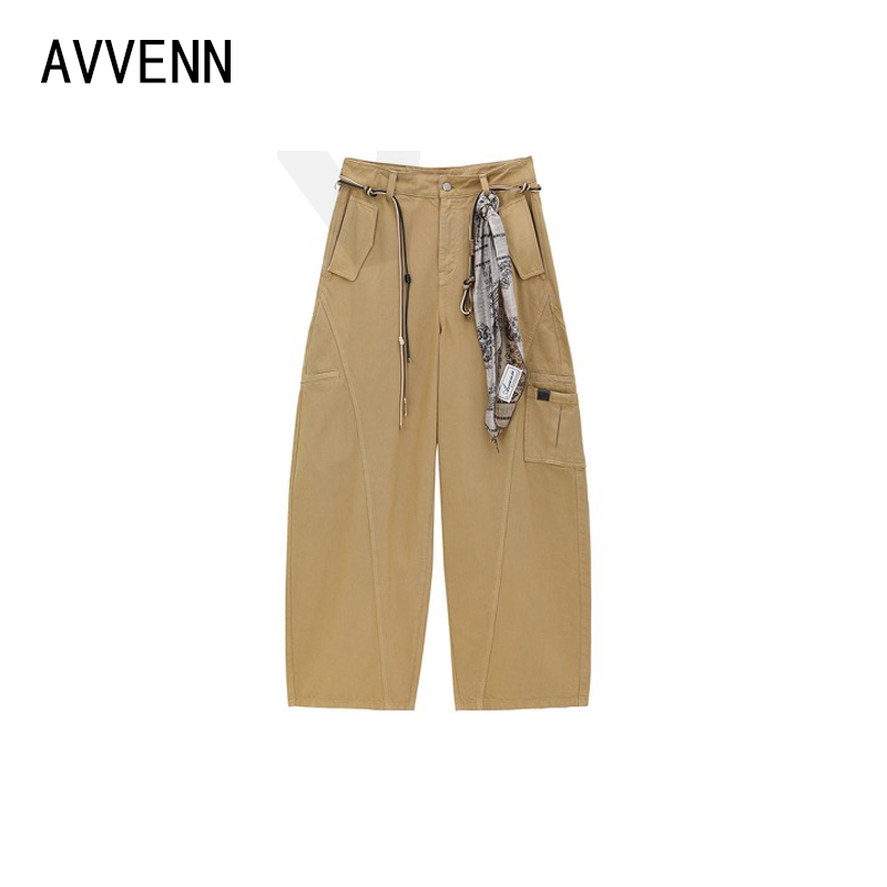 AVVENN | 正品专柜 25秋冬装新品 卡其 牛仔裤AL91302615