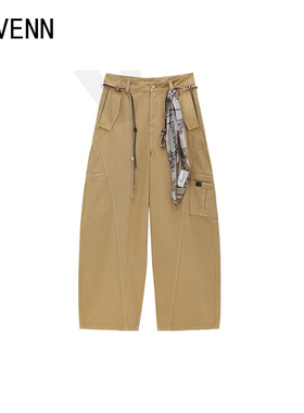 AVVENN | 正品专柜 25秋冬装新品 卡其 牛仔裤AL91302615