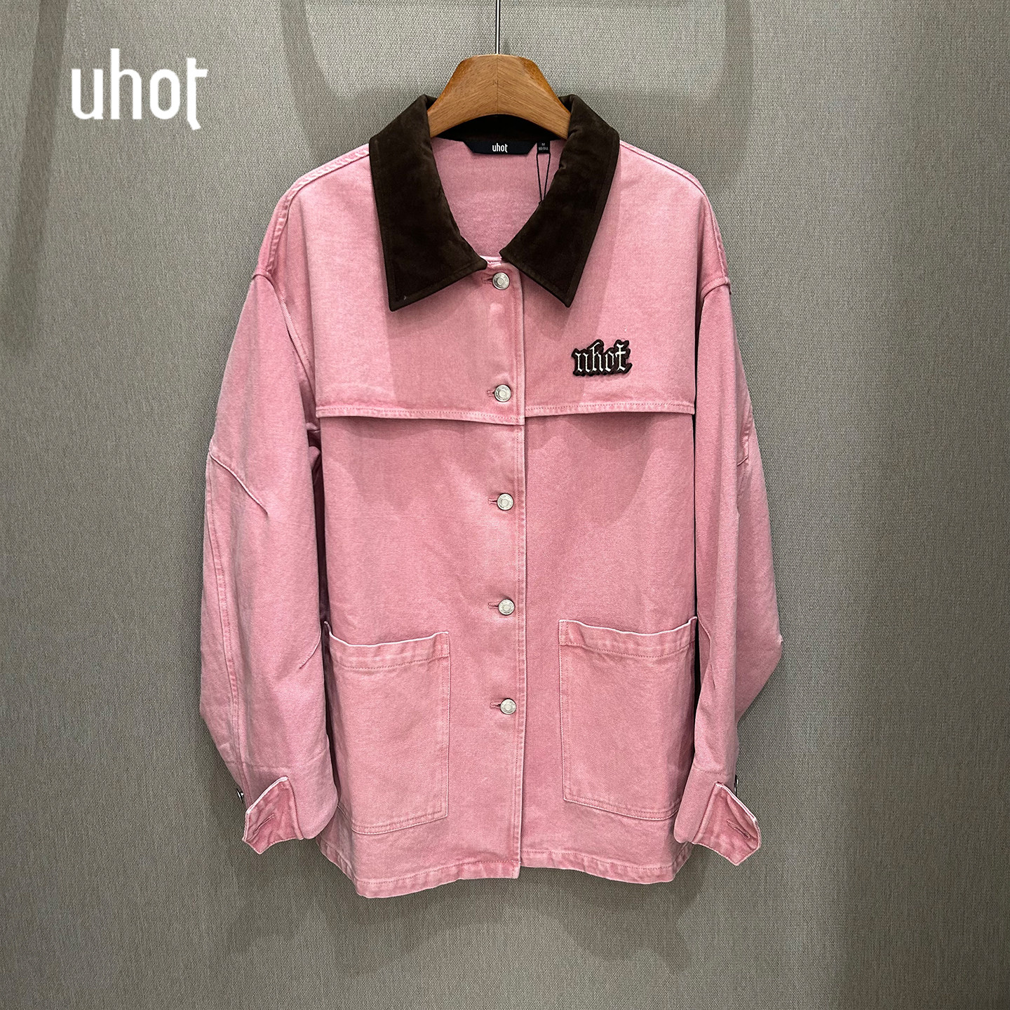 uhot | 诱货 正品专柜 设计师品牌 2025秋装 粉色 牛仔 外套