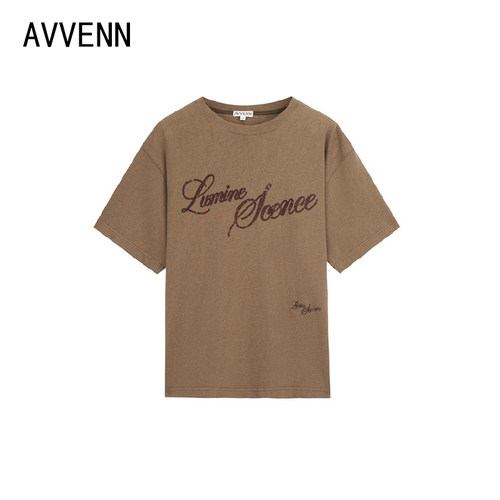【拍下立减】AVVENN | 正品专柜设计师26新款 字母短袖AK71001516