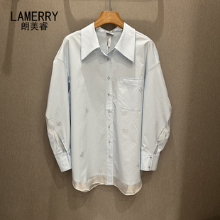 LAMERRY | 朗美睿 女装 正品折扣 26春装蓝色长袖 衬衫 LWLS3C013