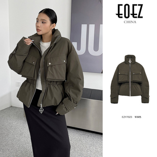 EOEZ 正品专柜  25秋冬新款 短款 口袋 羽绒服 鹅绒服  EZY7023
