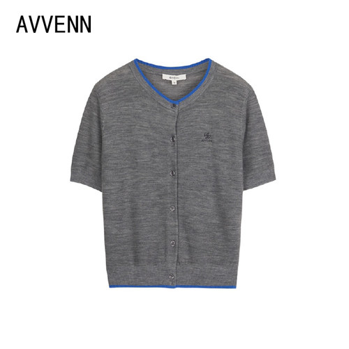 AVVENN | 正品专柜 设计师品牌 26春装 灰色 针织 短袖
