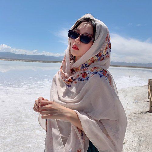 夏季旅游防晒披肩民族风女