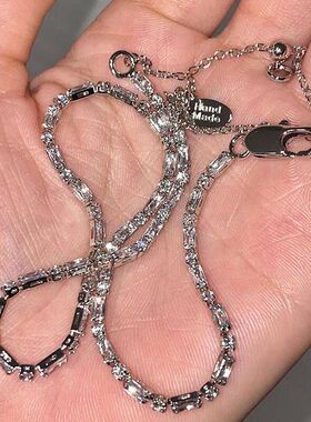 高级感锆石项链女ins轻奢精致小众气质设计锁骨链百搭高级感颈链