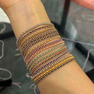 王昶同款多巴胺彩色新款法国red红绳本命年编织手链镀18K手饰