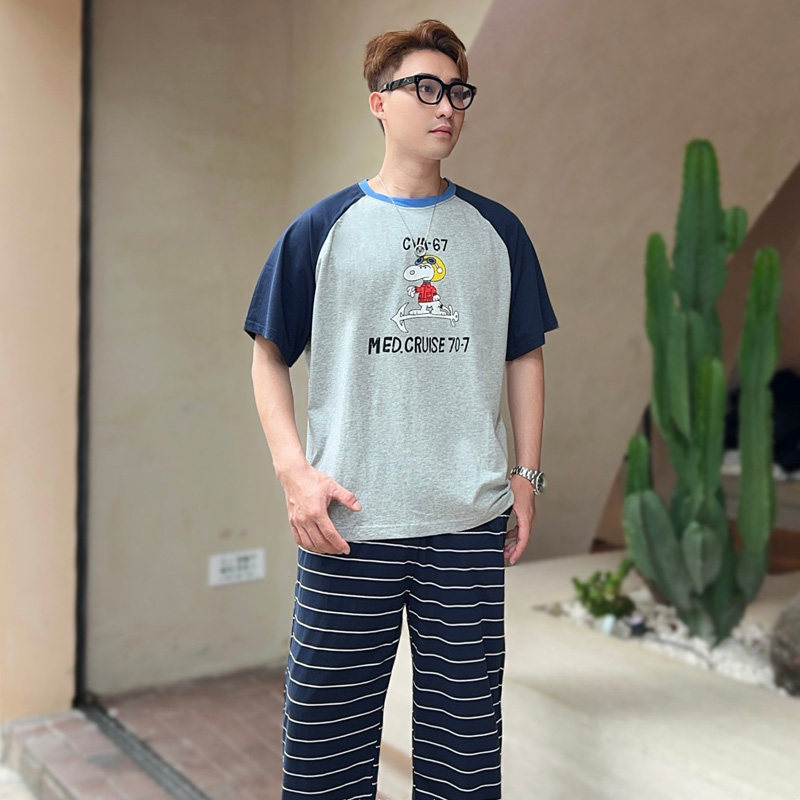 潘多拉情侣睡衣套装女可爱卡通史努比宽松休闲条纹家居服男款6603,女士内衣/男士内衣/家居服,睡衣/家居服套装,淘宝优惠券,粉丝福利购,淘宝优惠卷