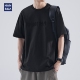 260g短袖 t恤男夏季 新款 hansca 潮牌休闲宽松钢印圆领纯棉半袖 上衣