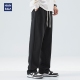 hansca重磅卫裤 子 直筒宽松垂感休闲运动长裤 男秋冬款 加绒加厚美式