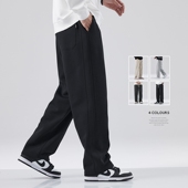 男生潮牌宽松垂感重磅休闲阔腿运动裤 hansca美式 直筒卫裤 子男春秋