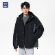 hansca户外防风连帽羽绒服男90鸭绒冬季 美式 潮流拼色宽松保暖外套