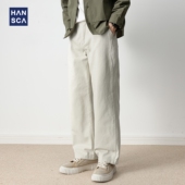 捏褶长裤 hansca 子 重磅宽松阔腿休闲裤 男2025新款 抗皱易打理 秋季