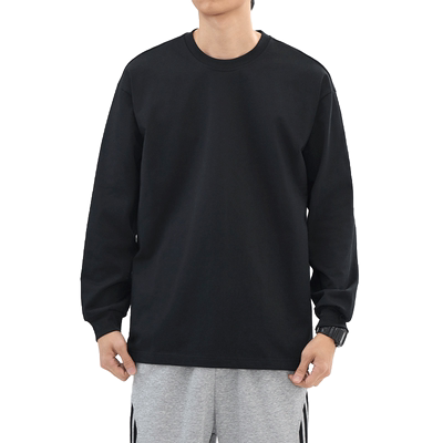 秋季重磅长袖t恤高级感纯色百搭