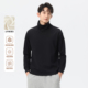 黑色保暖打底衫 hansca双面磨毛300g高领长袖 t恤男秋冬2024新款 男