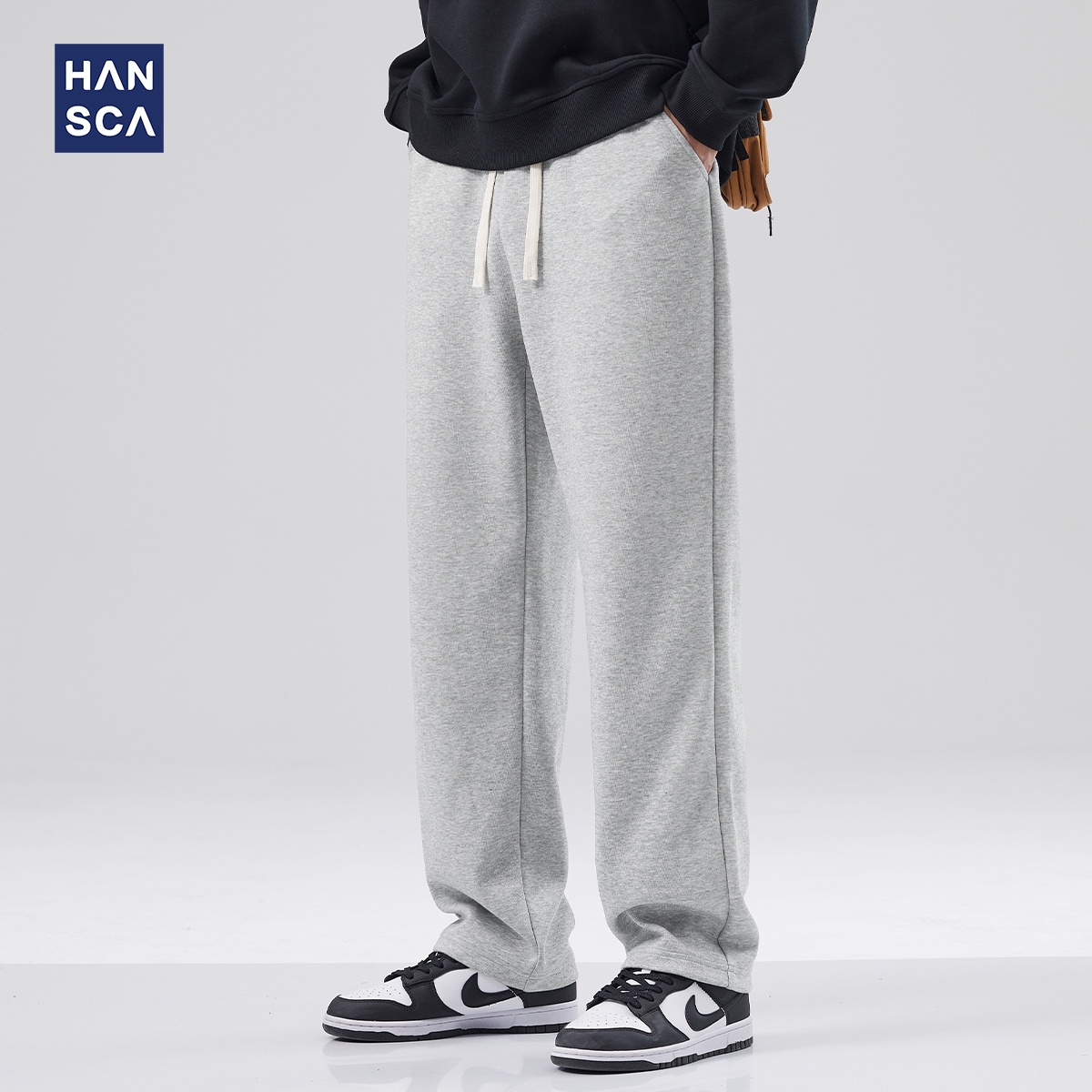 重磅垂感卫裤男春季新款美式潮牌