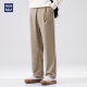 新款 休闲裤 男复古纯色潮牌运动裤 hansca秋季 创意腰绳宽松直筒长裤