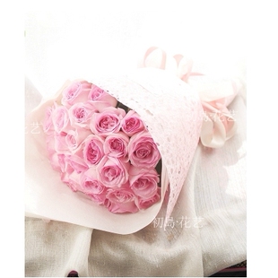 海宁市许村镇袁花镇人民医院丁桥汽车站鲜花店七夕节速递玫瑰花束