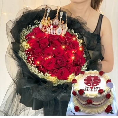 马鞍山雨山区中冶华天华润苏果润翔购物广场玫瑰花生日蛋糕鲜花店