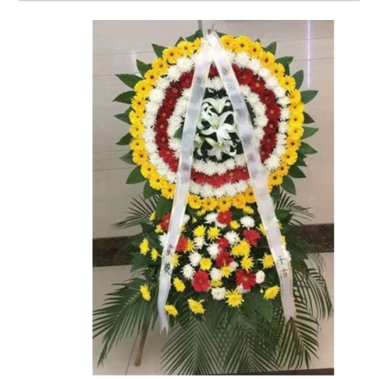 嵊州市开发区社区管理中心甘霖镇新城吾悦广场配送白事鲜花花圈