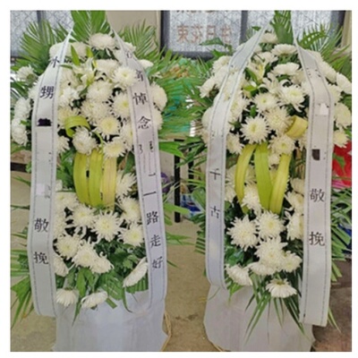 东莞万江龙湾湿地公园大莲塘配送白事花圈鲜花菊花清明节