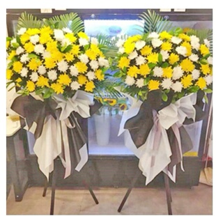 东莞万江都会广场华南摩尔下坝坊石美配送白事花圈鲜花菊花清明节