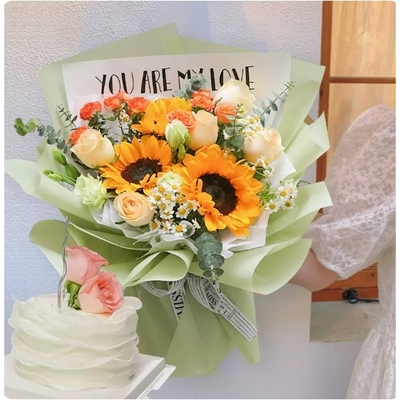 杭州西湖区文三路文二路西湖北线黄龙龙井玫瑰花生日蛋糕鲜花店同