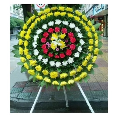 济南市中区中山公园经二路阳光舜城天桥南鲜花店配送白事花圈清明