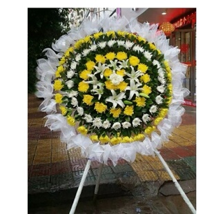 烟台芝罘区三站商圈幸福鲁东大学南大街鲜花店配送白事花圈清明节