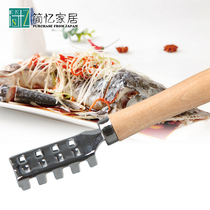Japanese echo stainless steel scaler scaler scaler scaler tool wooden handle scaler scaler