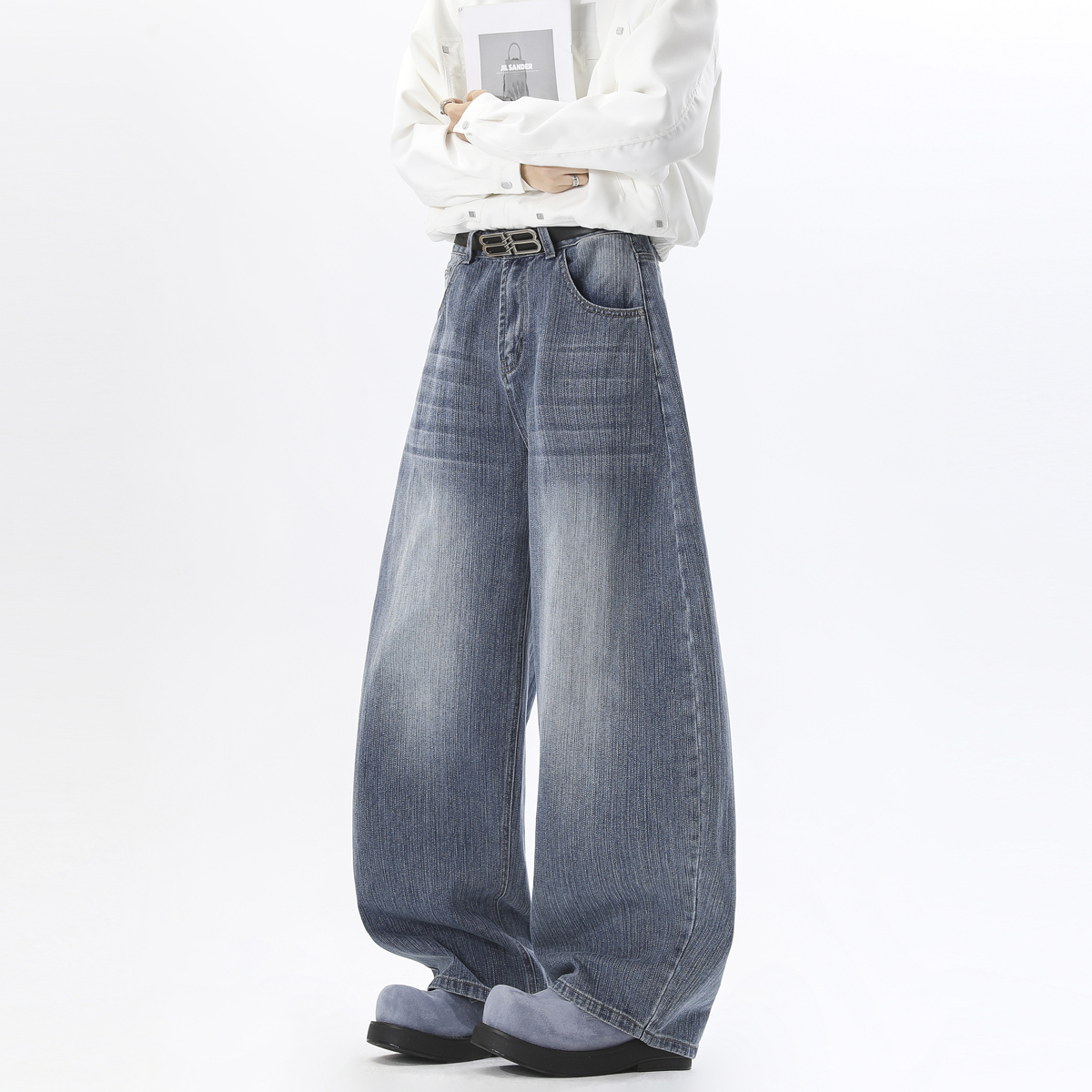 抖音品质2026春季新品牛仔裤微喇HM155/P55，男装牛仔裤，电商A036