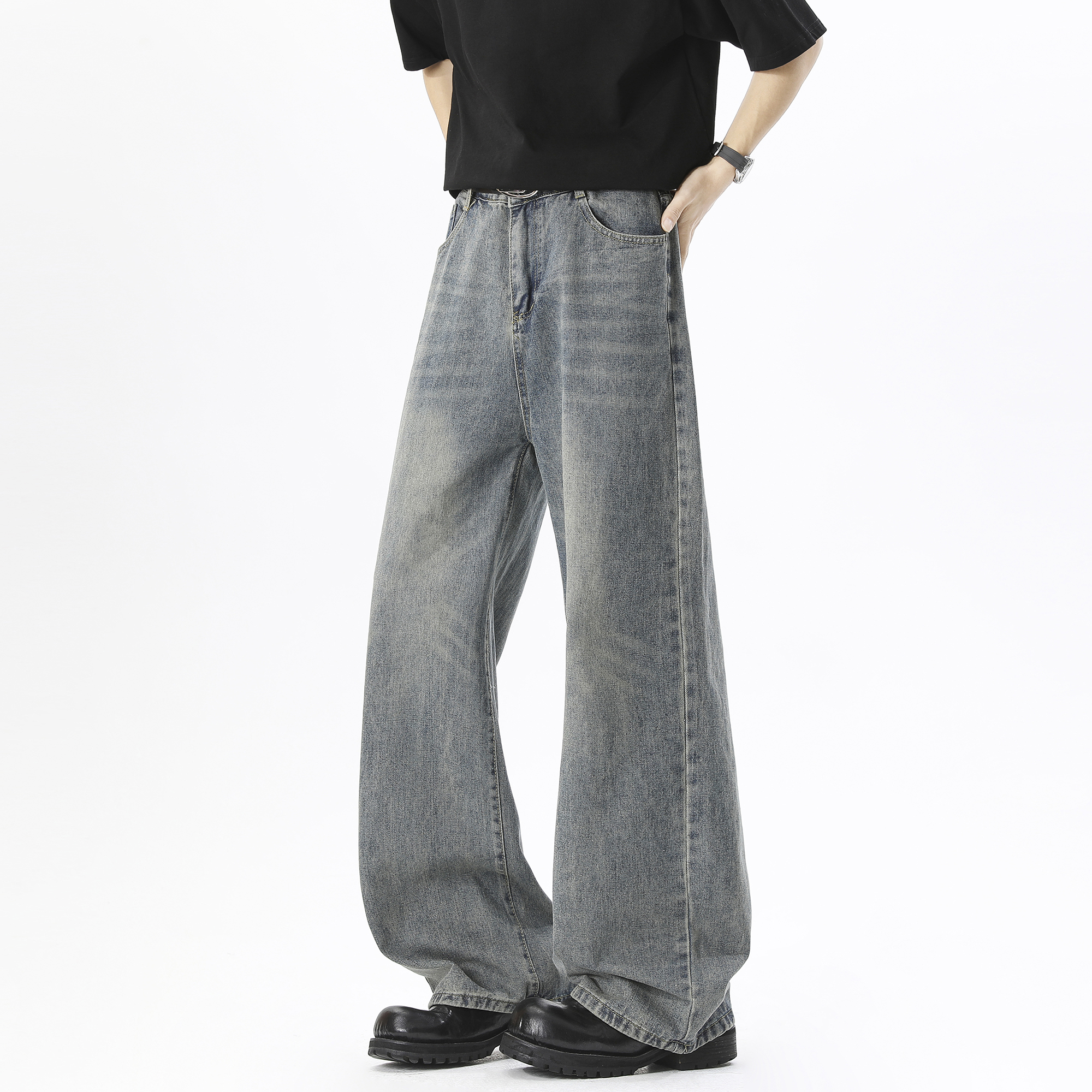 抖音品质2025新品牛仔裤微喇HM106/特批P45控78，男装牛仔裤，电商A036