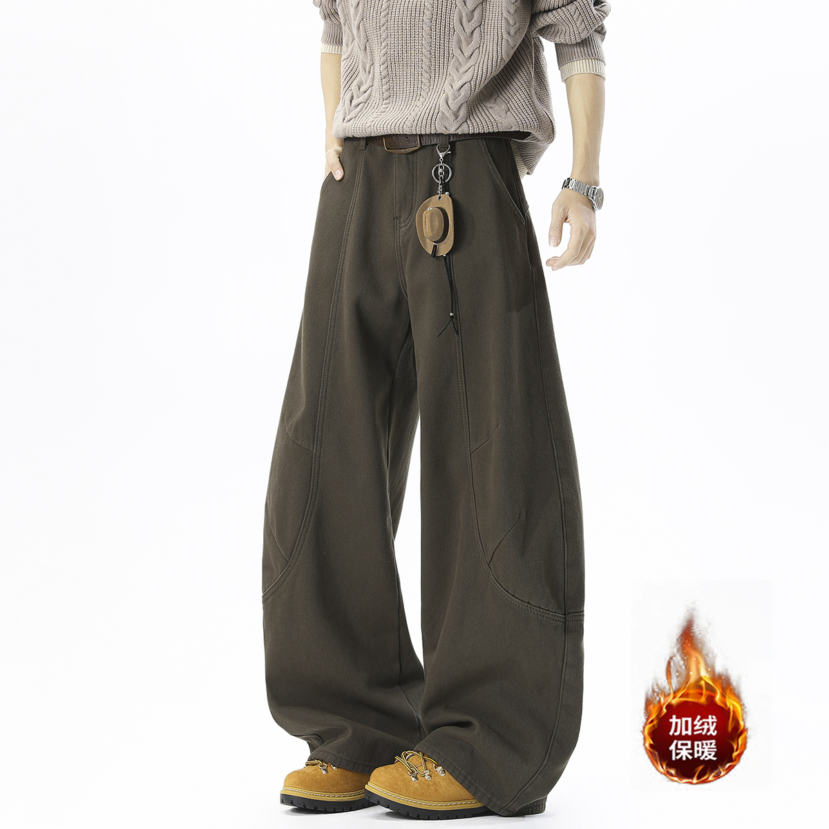 抖音品质工装休闲加绒裤JRHM157/P65控98，男装工装外套，电商A036