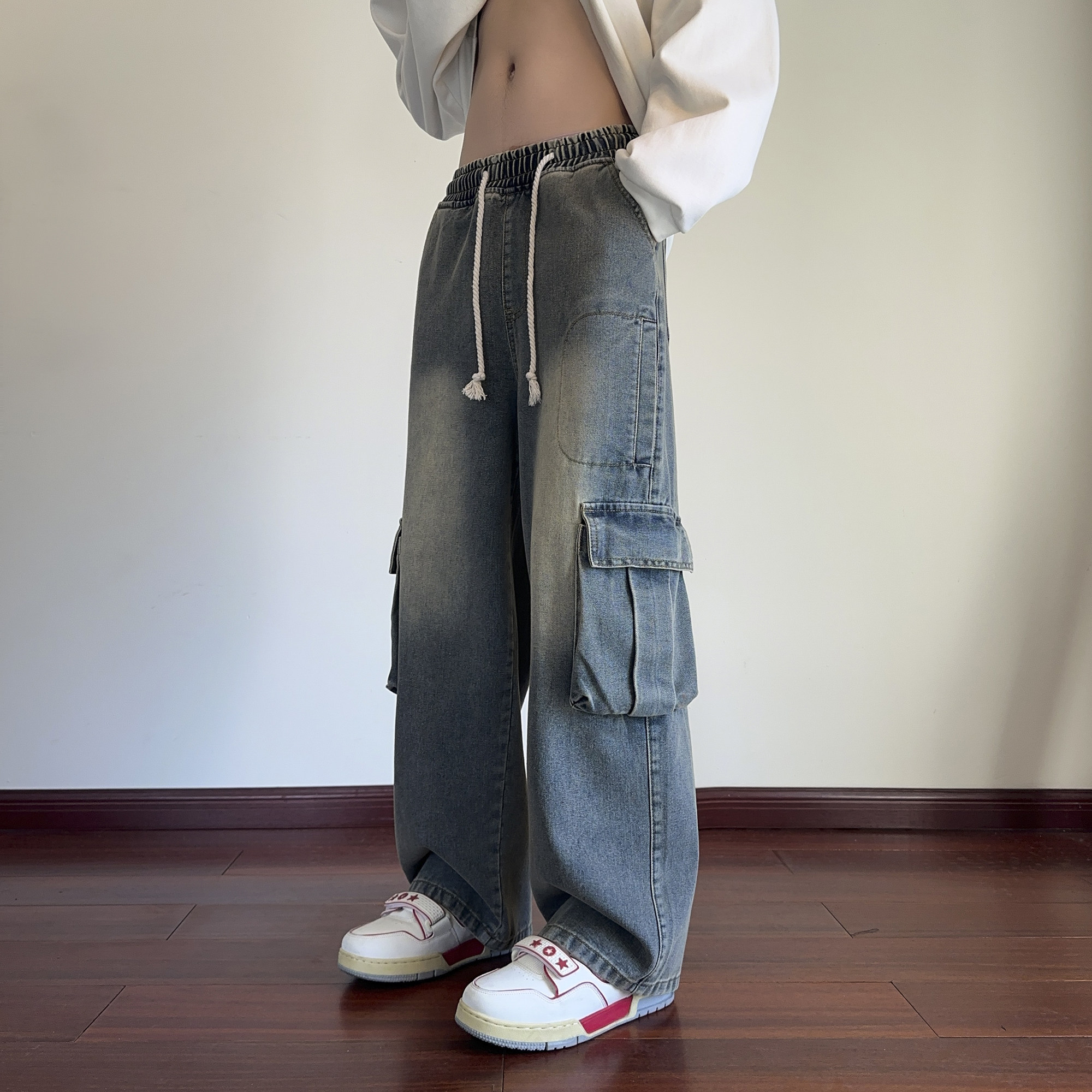 工装牛仔裤百搭潮流休闲牛仔HM102/P55控78,男装牛仔裤,电商A036