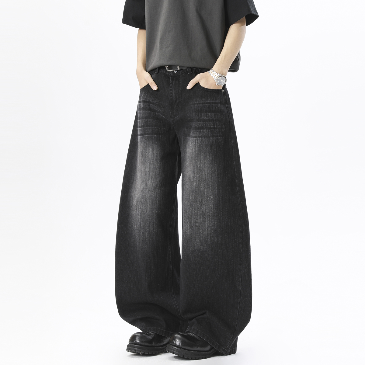 抖音品质2026春季新品牛仔裤微喇HM155/P55，男装牛仔裤，电商A036