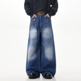 抖音品质2026春季新品牛仔裤微喇休闲牛仔裤HM110/P40控78，男装牛仔裤，电商A036