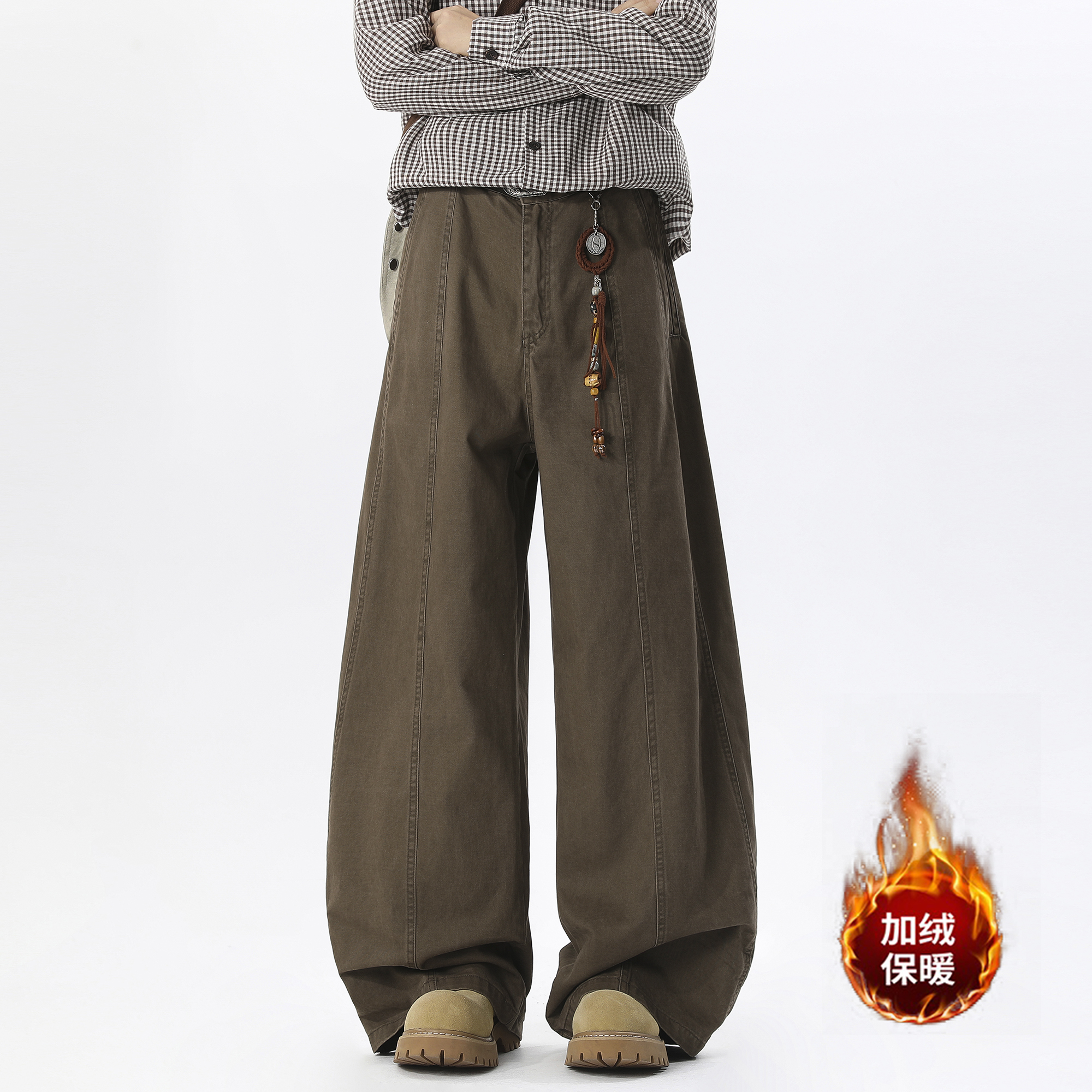 抖音品质工装休闲加绒裤JRHM154/P65控98，男装工装外套，电商A036