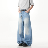 抖音品质2026春季新品牛仔裤微喇休闲牛仔裤HM110/P40控78，男装牛仔裤，电商A036