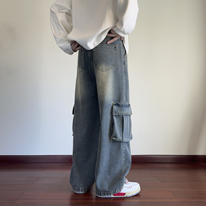 工装牛仔裤 百搭潮流休闲牛仔 HM102/P50控78图片