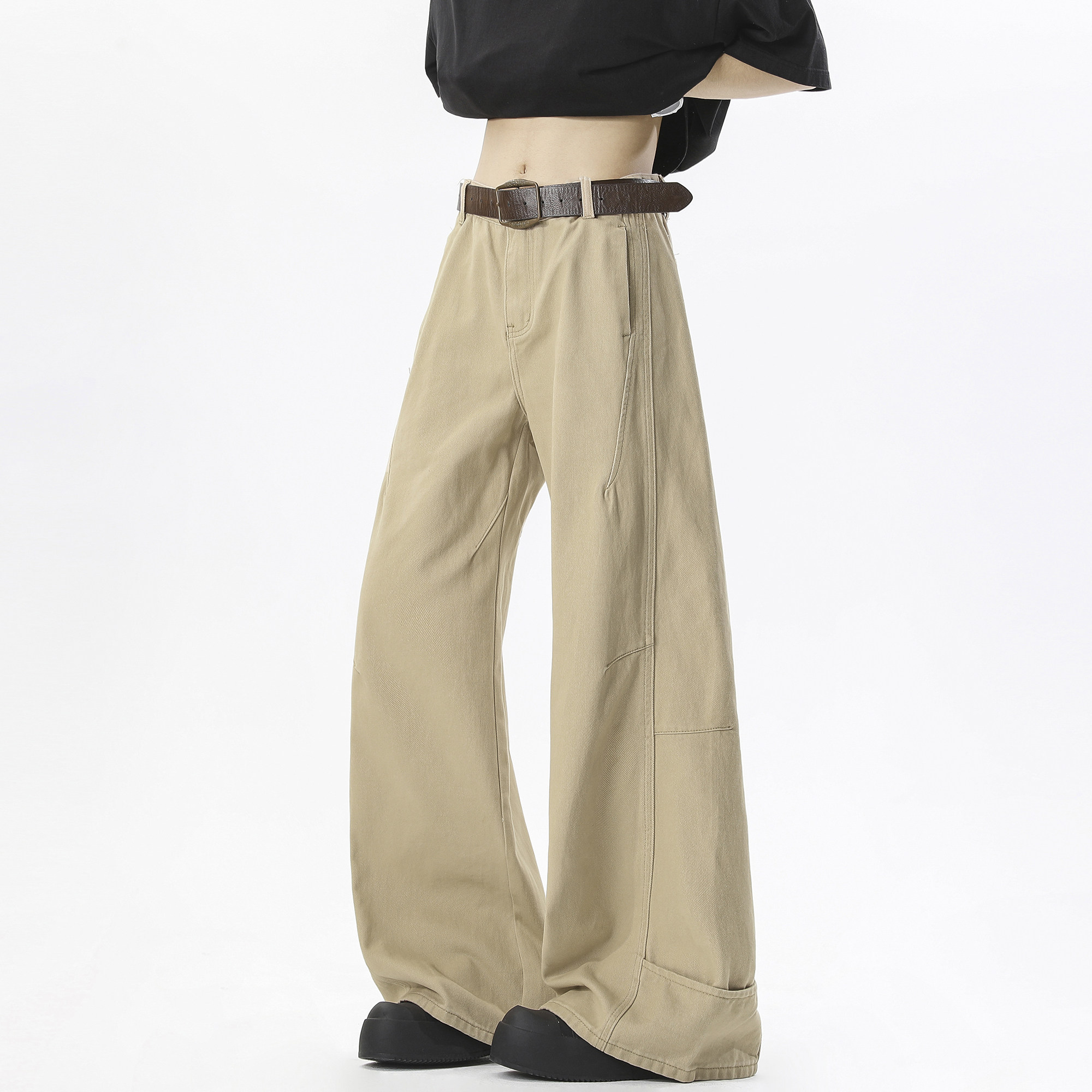 抖音品质纯棉洗褪休闲直筒裤HM167/P50，男装休闲裤，电商A036