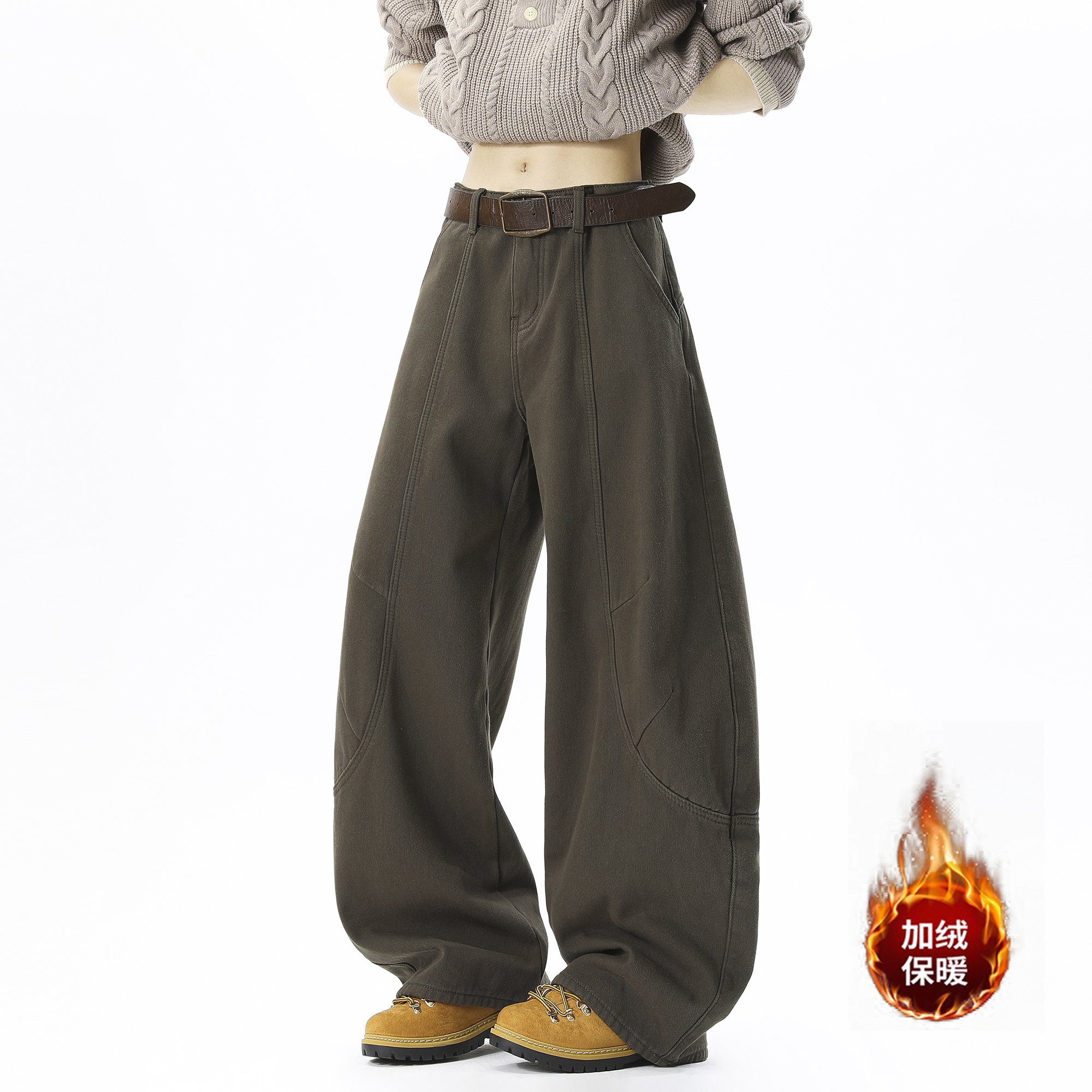 抖音品质工装休闲加绒裤JRHM157/P65控98，男装工装外套，电商A036