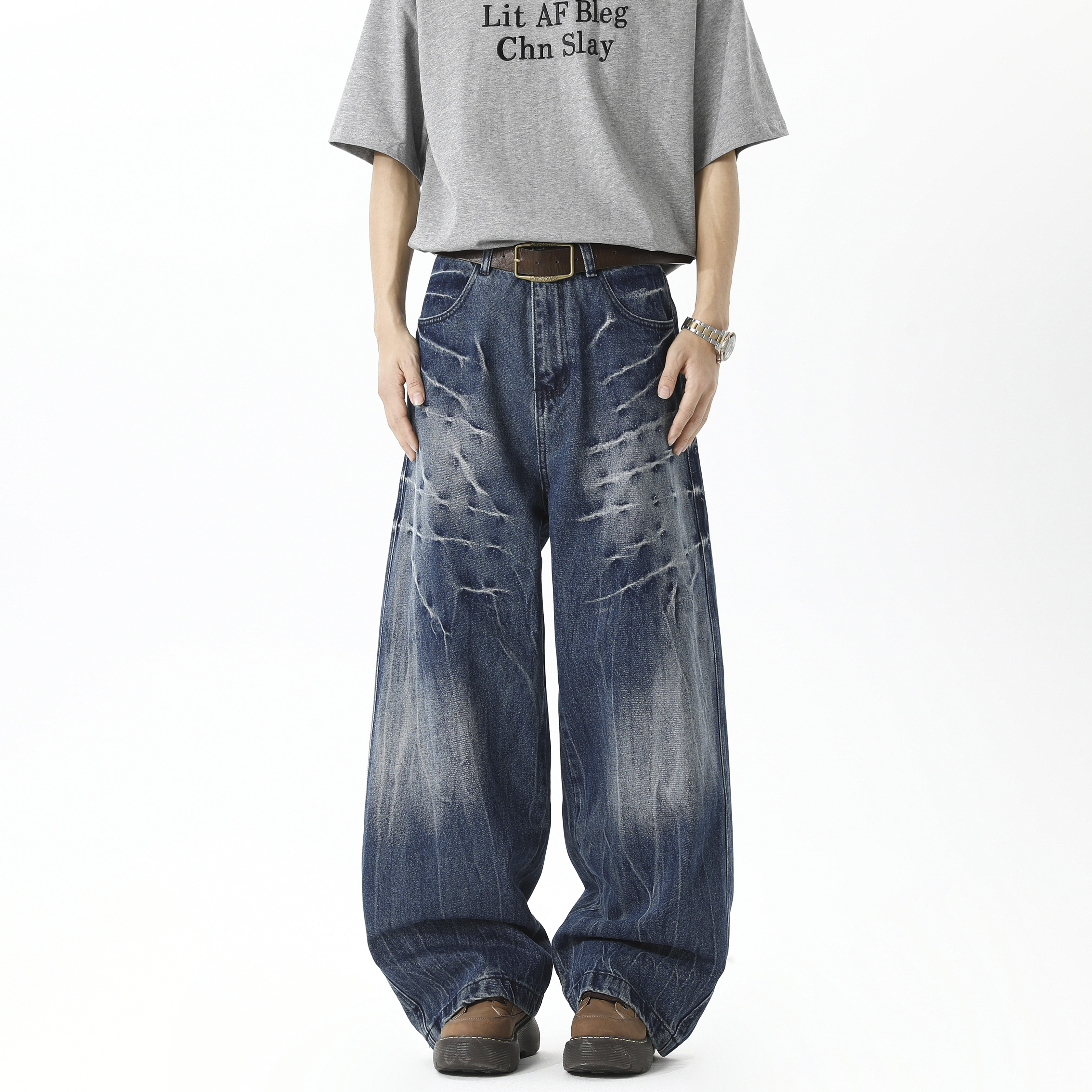 抖音品质2025春季新品牛仔裤HM122/PP55控88,男装牛仔裤,电商A036
