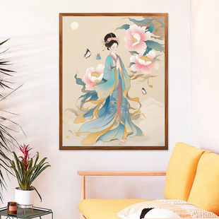 敦煌仕女图十字绣2024新款线绣客厅手工简单刺绣简约现代卧室2025