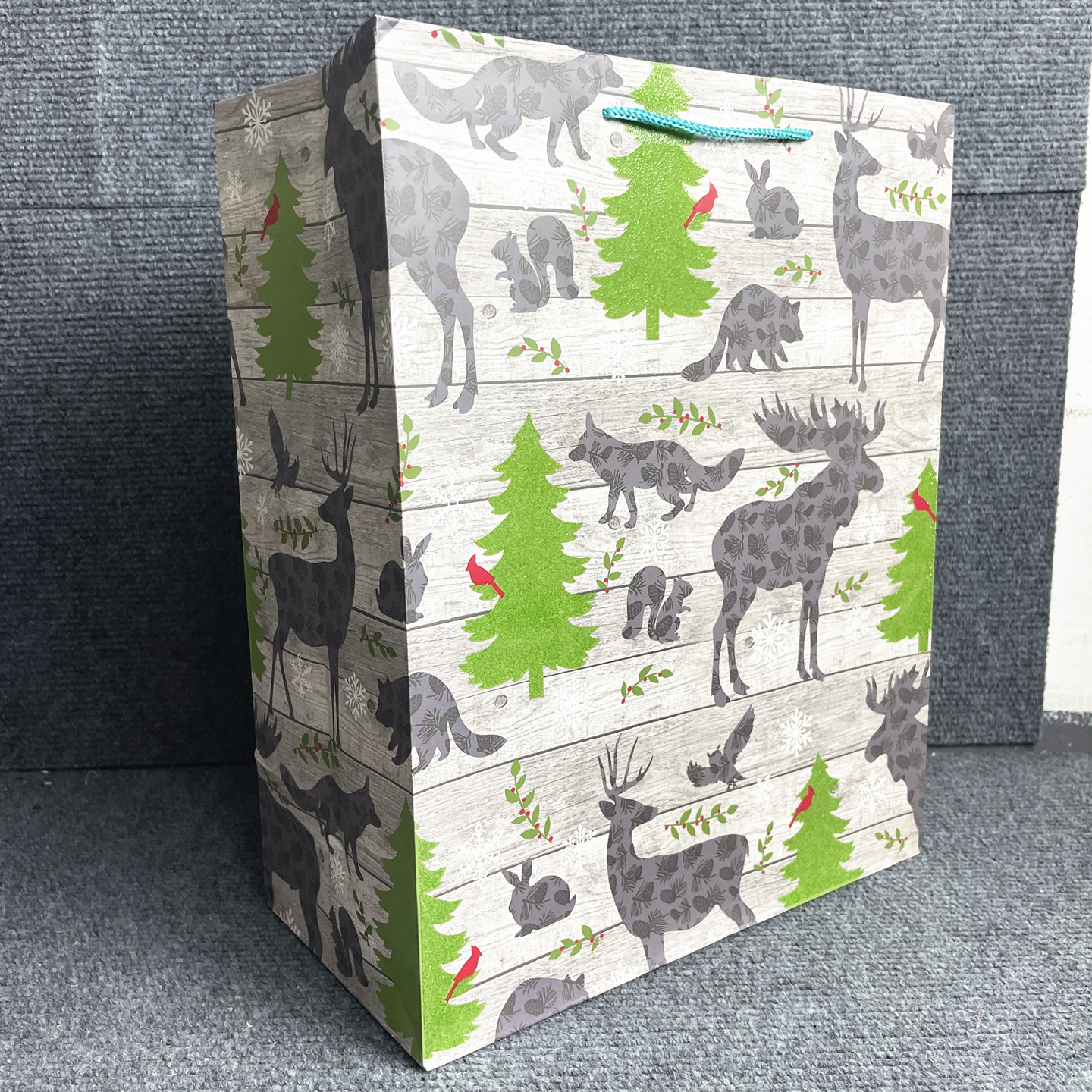 Gift bag圣诞节礼品袋子手提袋灰色弥鹿袋纸袋收纳袋圣诞节饰品11