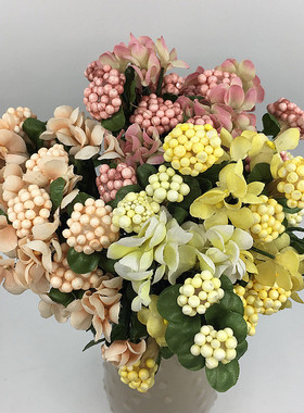 客厅桌面装饰仿真绢花