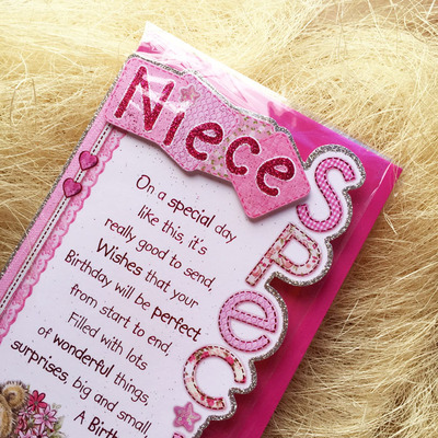 外贸品牌手工制作立體侄女贺卡