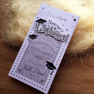 Graduation card外贸 GRAD升學祝賀卡手工制作賀卡立體三折萬能卡